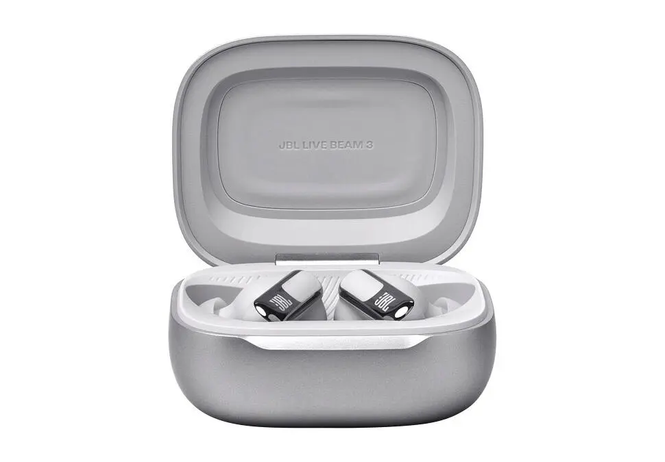 JBL LIVE BEAM 3 SIDER | Simsiz gulaklyk Ses blokirowkasy 48s Kümüş