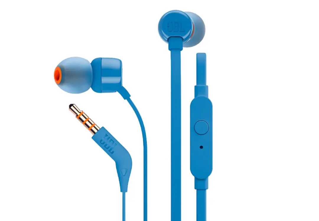 JBL TUNE 110 | Проводные внутриканальные наушники 1.1 м Микрофон Белые