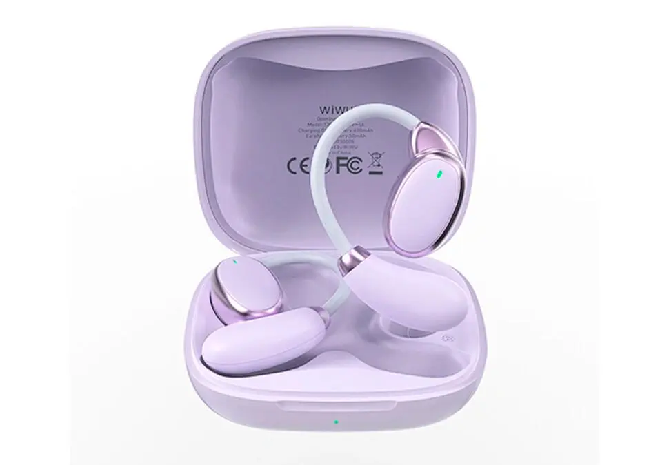 WIWU EARWIWUT30 | Наушники OpenBuds OWS до 6 часов NC фиолетовые