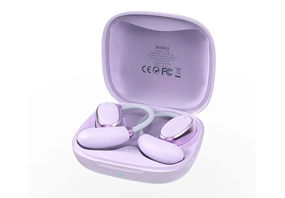 WIWU EARWIWUT30 | Наушники OpenBuds OWS до 6 часов NC фиолетовые