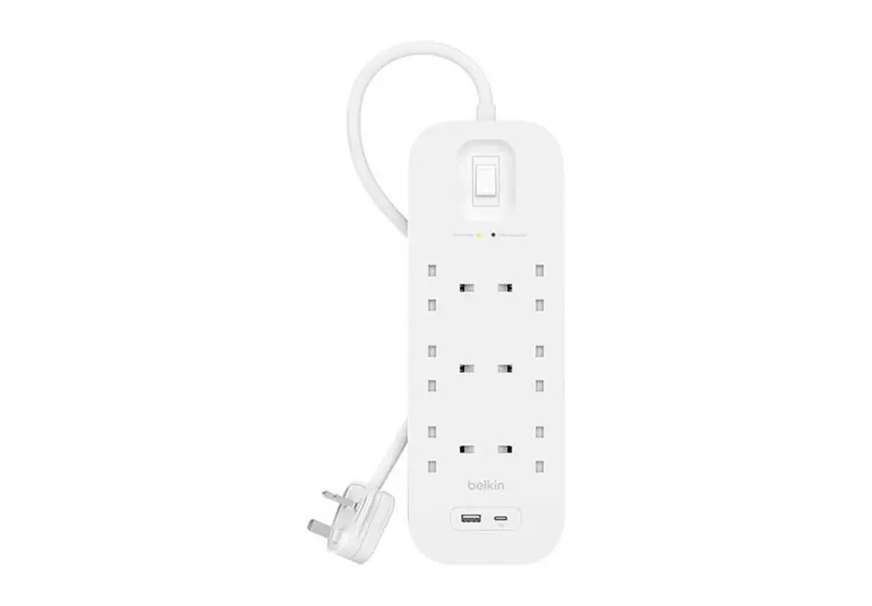 Belkin SPBEL6P2U2TC | Tokdan goraýjy 6 rozetka USB-A USB-C 2m