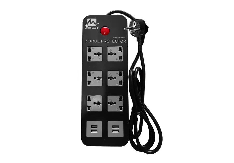 Mercury SP6240UUSB5M | Сетевой фильтр 6 розеток 5 м 4 USB