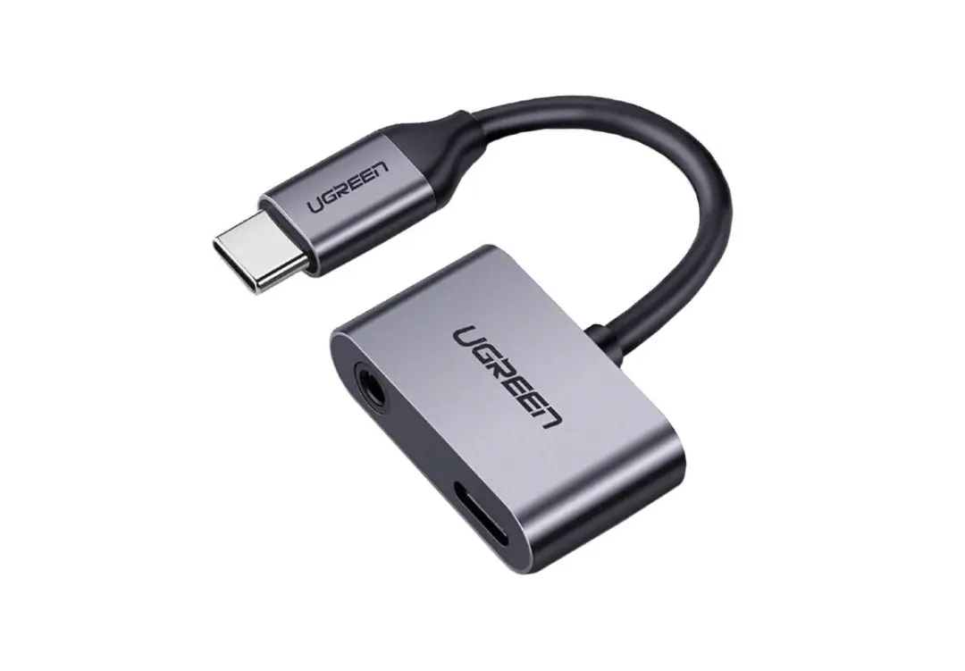 UGREEN ADUGCM193 | Type-C адаптер с AUX серебристый
