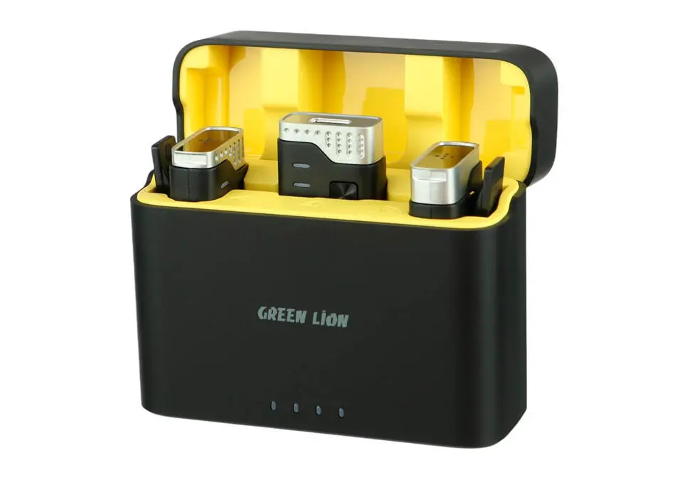 Green Lion MICGL360D | Simsiz lapel mikrofon 3-i 1-de 7 sagat batareýa