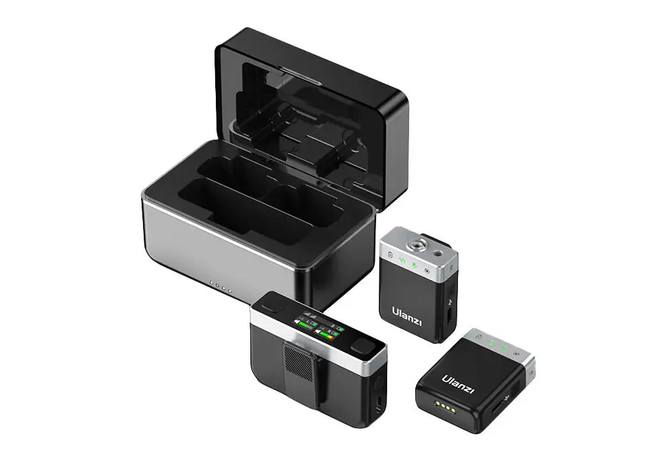 Ulanzi MICUAM18 | Петличный микрофон 2 канала, радиус 250 м