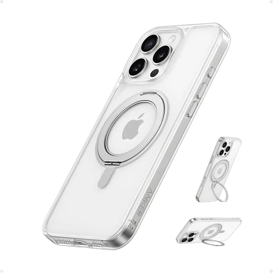 Anker CASEANKMAGGO | Прозрачный чехол MagSafe с подставкой iPhone 16 Pro