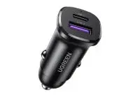 UGREEN EC305 | Awtoulag Zarýad Enjamy 30W Iki Portly Tiz Zarýad