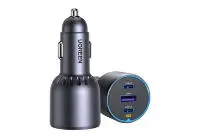 UGREEN EC703 | Awtoulag Zarýad Enjamy 75 W 3A 1xUSB 2xType-C Çalt Zarýad
