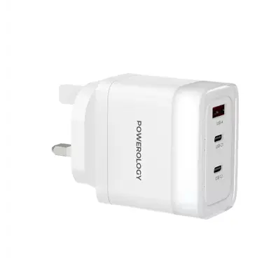 Powerology PWFC1028EWH | Mobile Phone Charger 65W Fast Charge