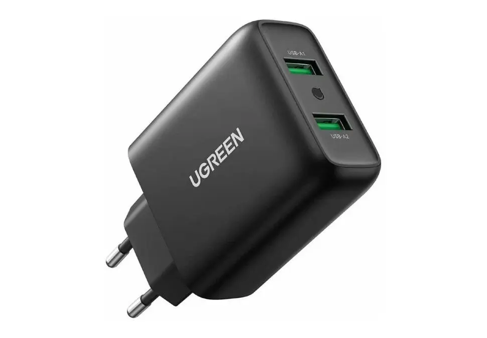 UGREEN CD161 | Зарядное устройство для телефона 36 Вт, 2 USB, быстрая зарядка