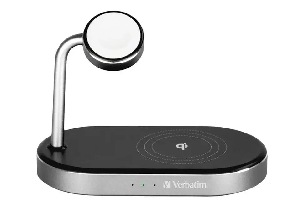 Verbatim WCVER-49556 | 3in1 Wireless Charger Qi MFI QC3.0 Aluminum
