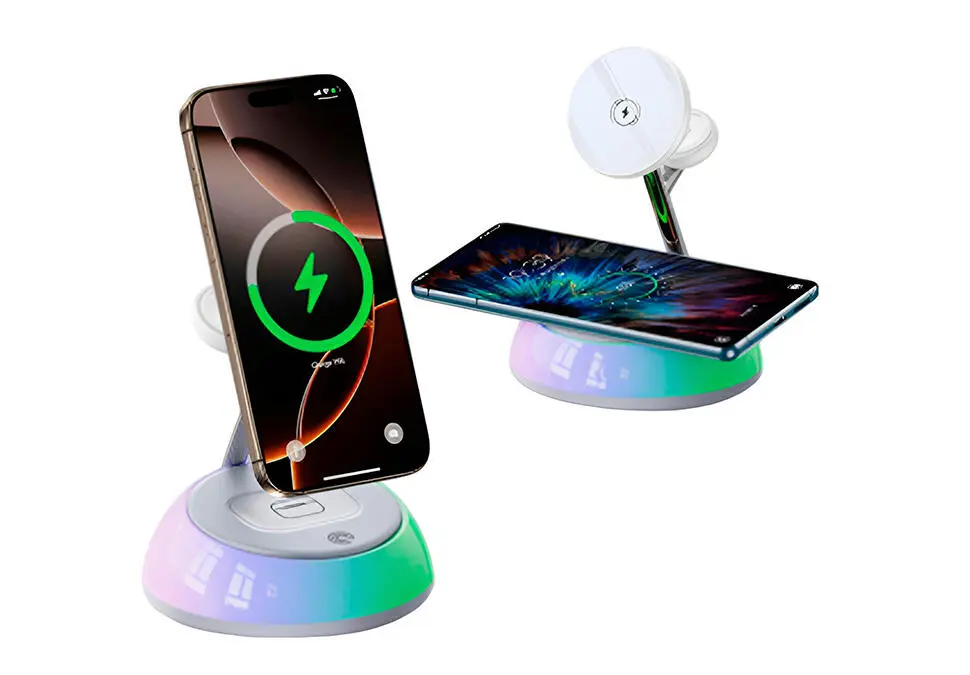 YESIDO DS31 | Wireless Charger 15W RGB for iPhone/Apple Watch/AirPods