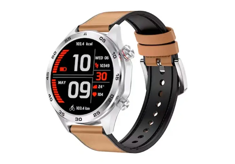 X.CELL SWXCELLELITESSB | Smart Watch AMOLED Screen 1.43 Inch Silver/Brown