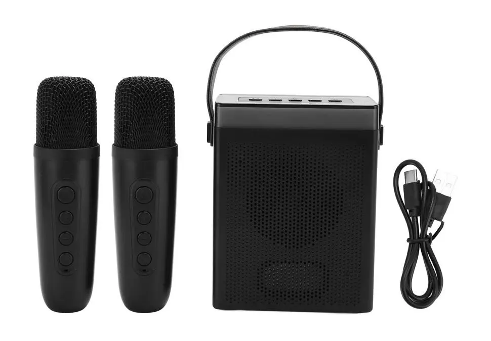 SPCARK SPCARKK16BLK | Portable Speaker Double Wireless Microphone RGB
