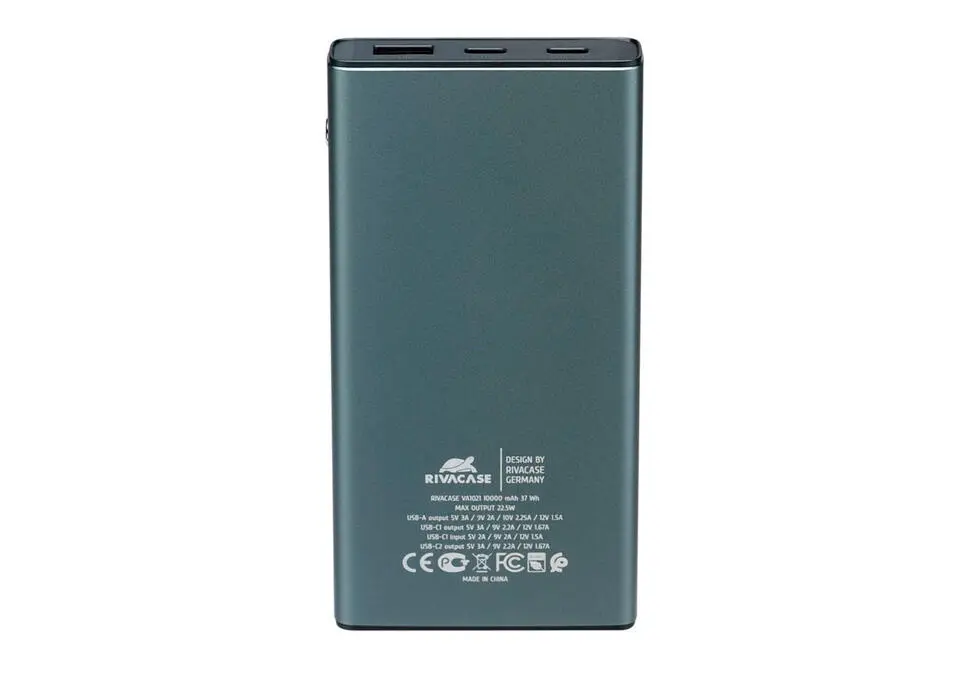 Rivacase VA1021 | Power Bank 10000mAh 20W Metal Body