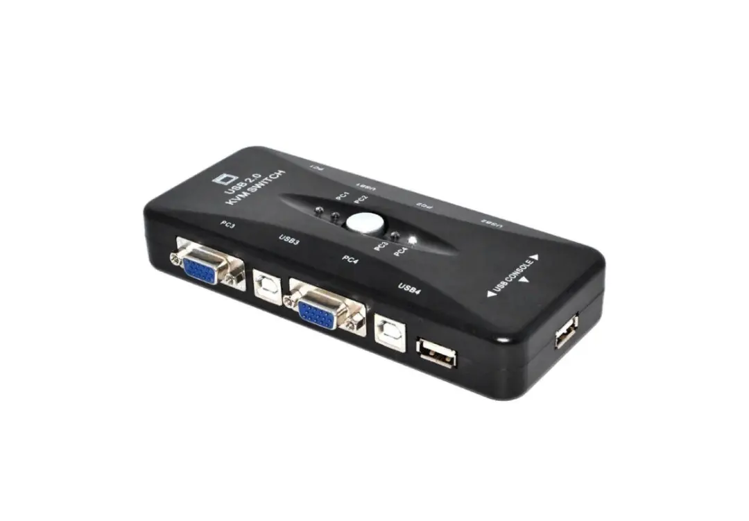 KVM KVMVGAKVM41UA4P | KVM geçiriji 4 port VGA/USB kabel bilen