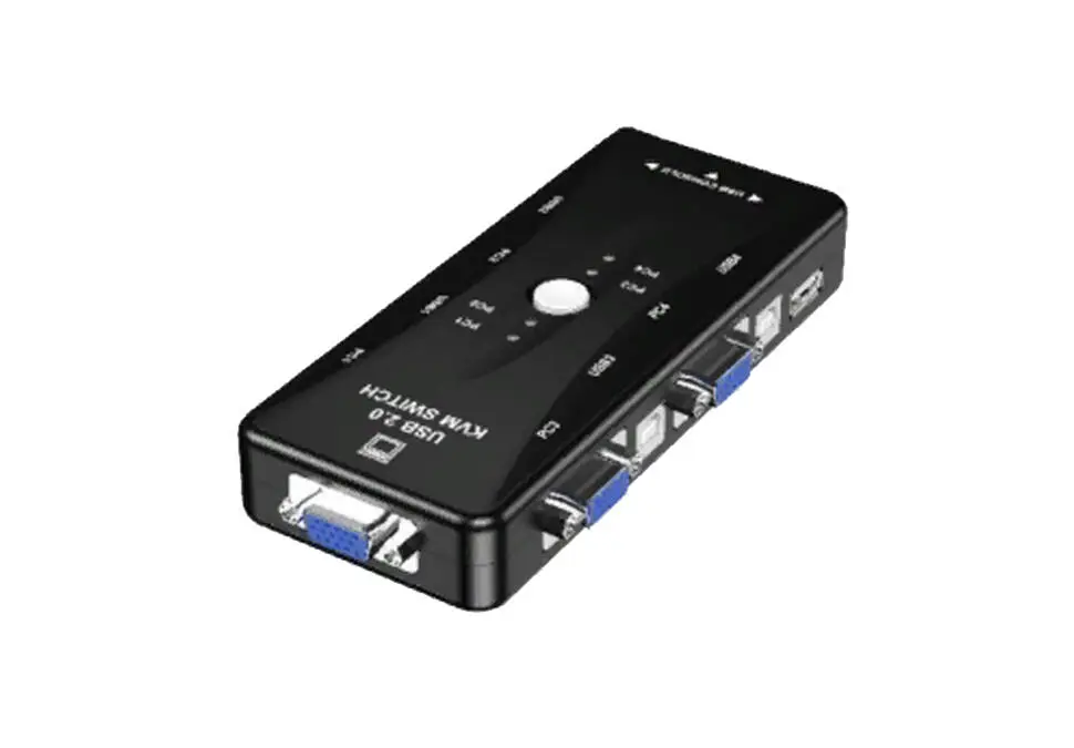 KVM KVMVGAKVM41UA4P | KVM geçiriji 4 port VGA/USB kabel bilen