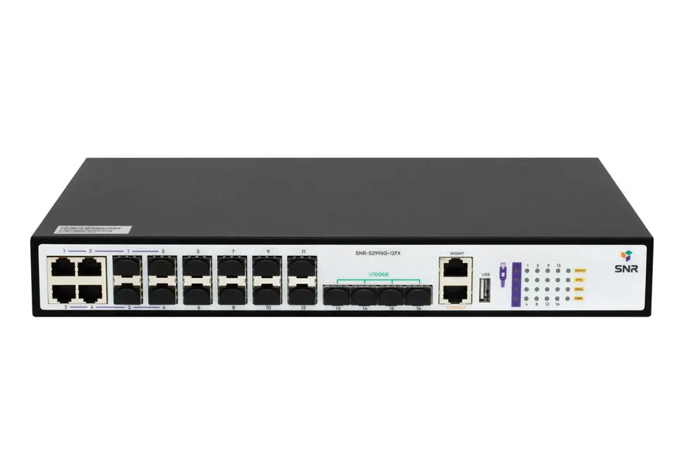 SNR NETSNRS2995G12FX | Managed Network Switch 16-Port L3