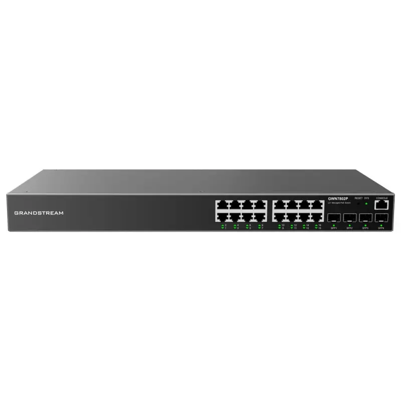 Grandstream NETGWN7802P | Управляемый сетевой коммутатор 16x PoE+ гигабитных портов