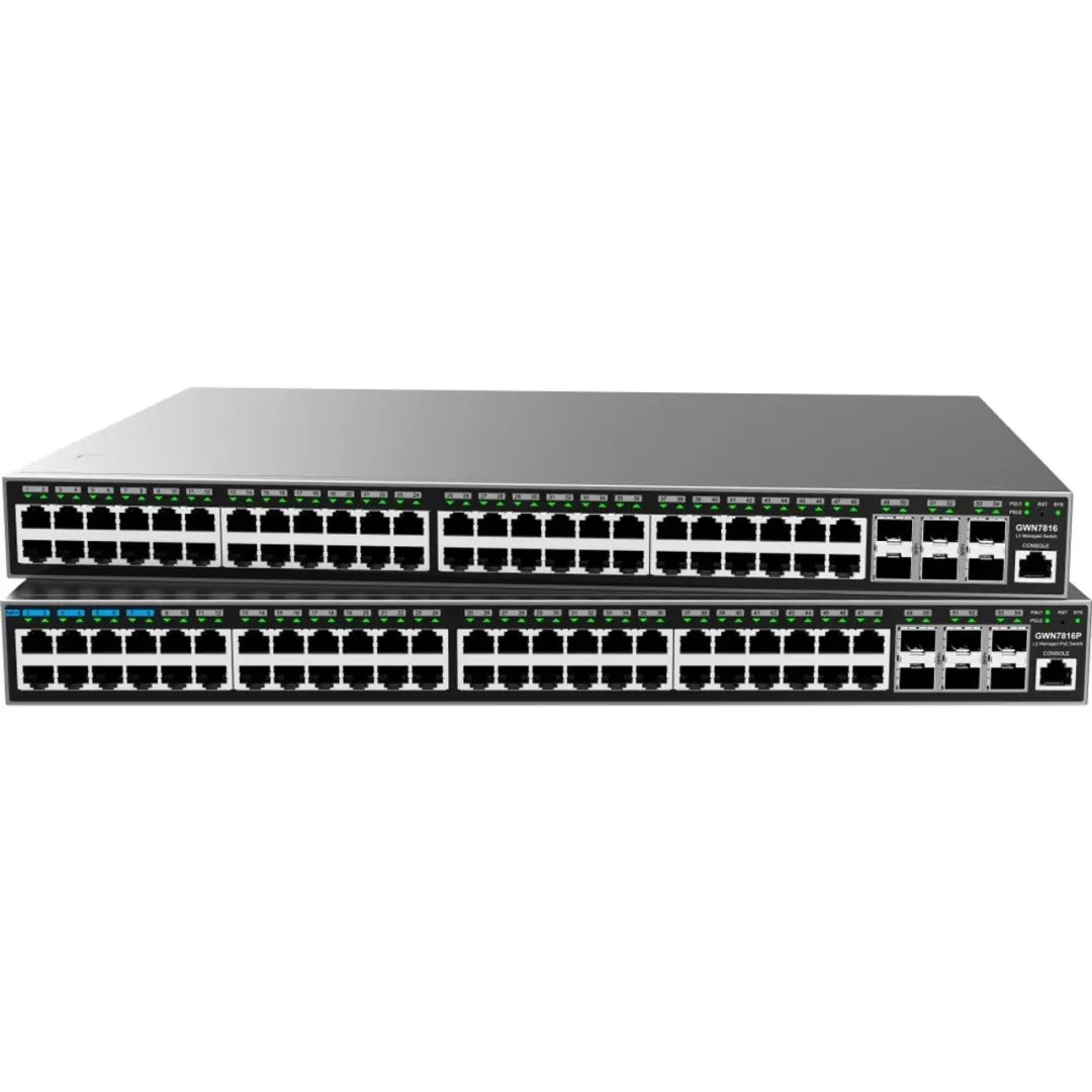 Grandstream GWN7806P | Managed Network Switch 48-Port PoE+ 4xSFP