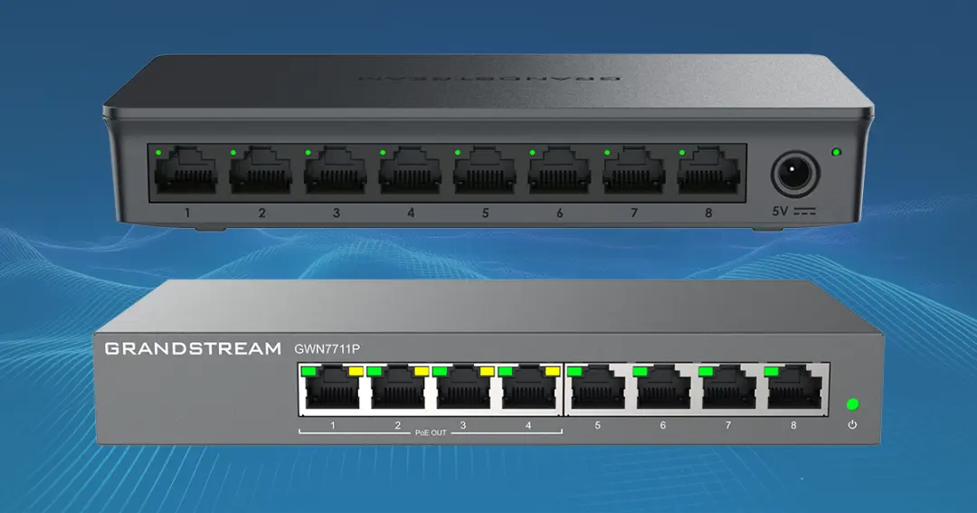 Grandstream NETGSGWN7701PA | Network Switch 8 Port Gigabit PoE