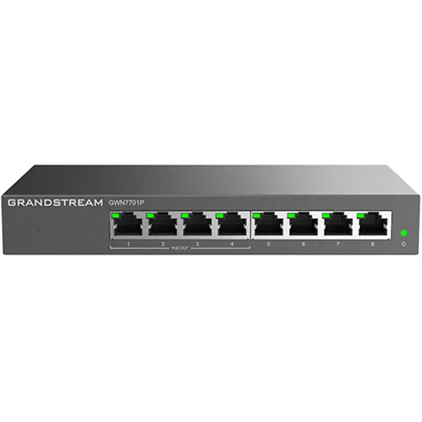 Grandstream NETGSGWN7701PA | Network Switch 8 Port Gigabit PoE