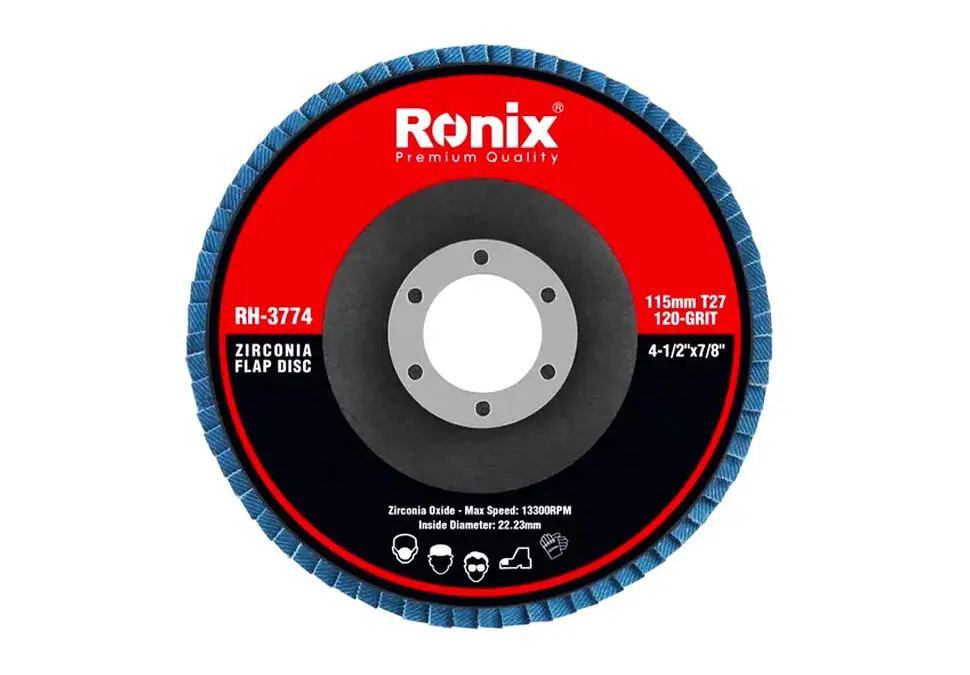 Ronix RH-3774 | Flap disk 115 mm P120 zirkon