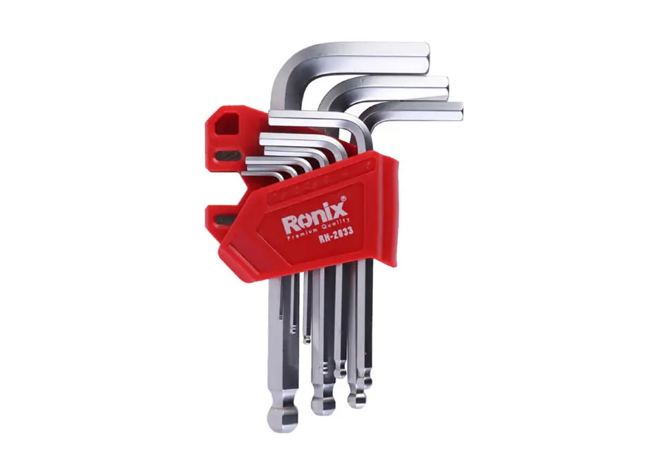 Ronix RH-2033 | Hex Key Set 9 pcs Chrome-Vanadium Steel