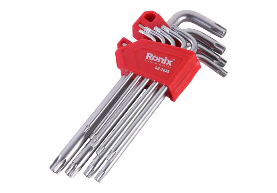 Ronix RH-2036 | Набор TORX ключей 9 шт хром-ванадиевая сталь