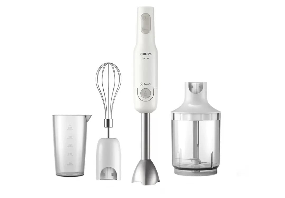 Philips HR2545 | Ручной блендер 700Вт 2 скорости 3 насадки Белый