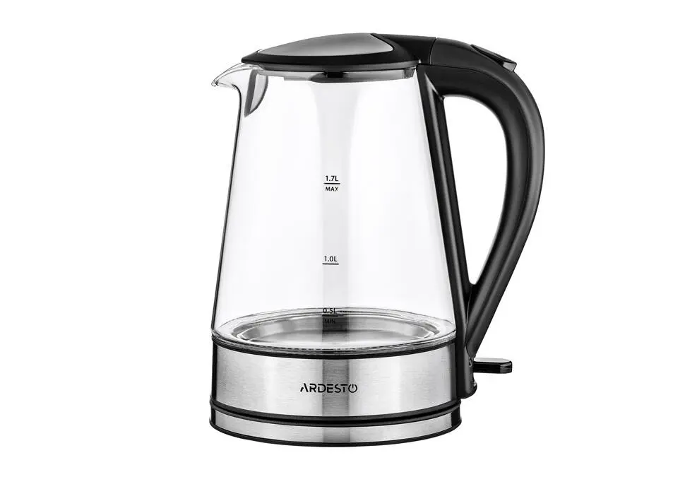 Ardesto EKL-F110 | Electric Kettle 2200W 1.7L LED Black Glass
