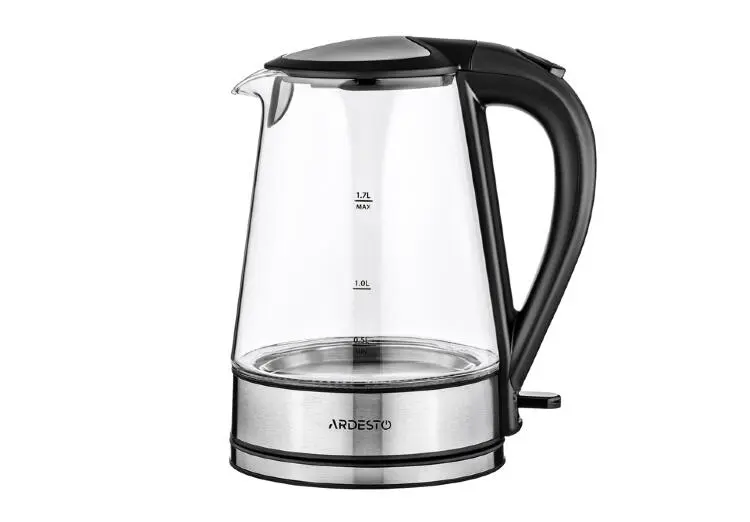 Ardesto EKL-F110 | Electric Kettle 2200W 1.7L LED Black Glass
