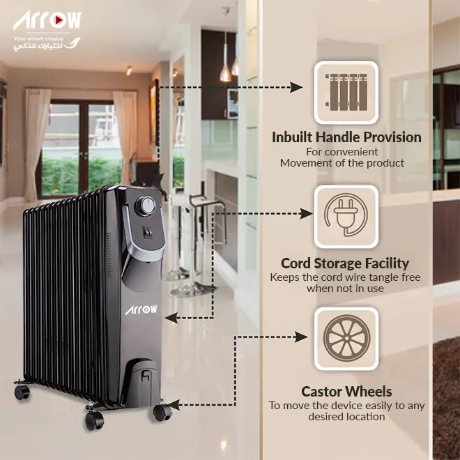 TCL OILHTCLB59G | Oil Heater 2500W 13 Fins