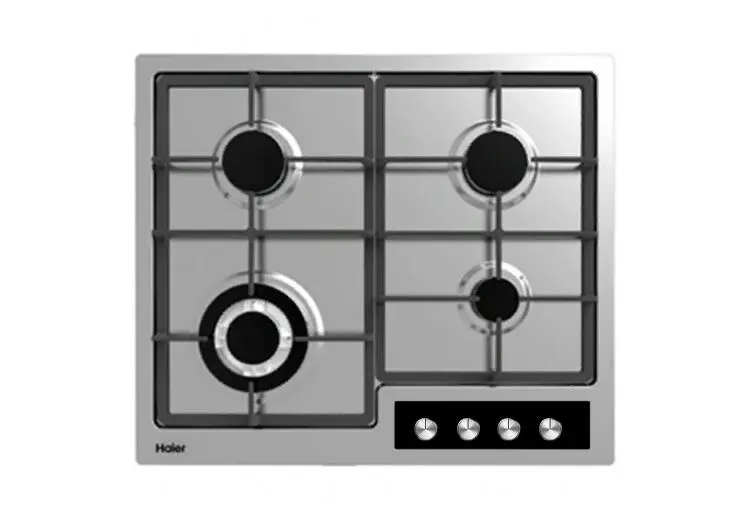 Haier HCC640F-D | Built-In Gas Hob 4 Burner Silver 600x500mm