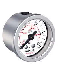 Pakkens 1001000208MK | Basyş Ölçegi Ø100mm Arka G1/4"B 0–16 bar-psi