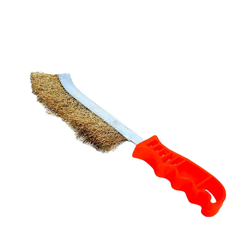 153.09.H01.C01.COTKA-014 | Hard Brush Red Handle Natural Fiber