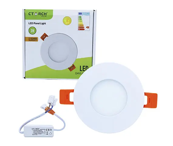 CTORCH 153.09.E01.L01.CTORCH025 | LED Panel Light 3W 6500K Slim Round