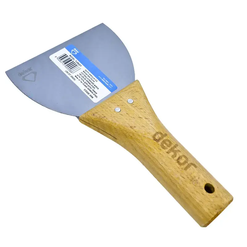 153.09.D01.D01.DEKOR0016 | Шпатель 120 мм деревянная ручка