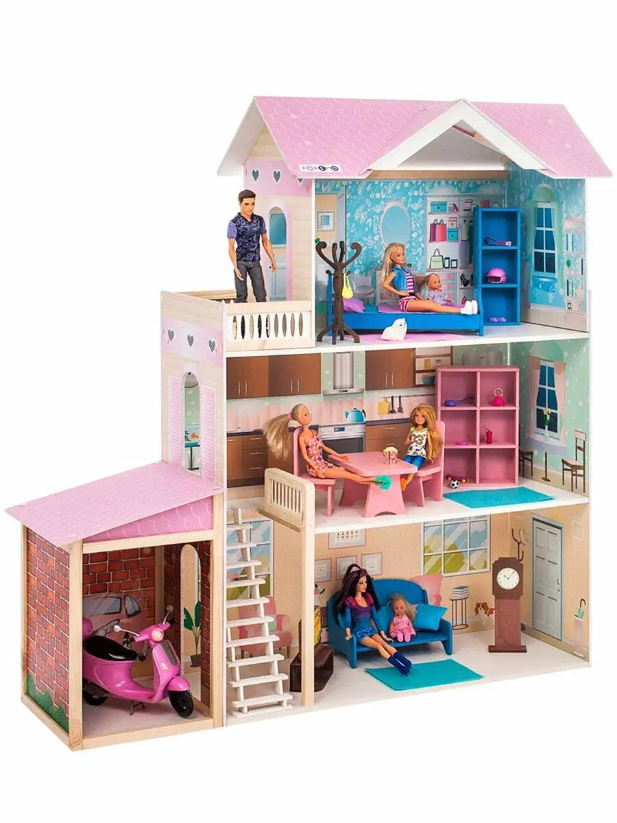 Rosali Grand LKI-00006744 | 3 Gatly Gurjak Öýi 30 sm Gurjaklar üçin 11 Goşundy