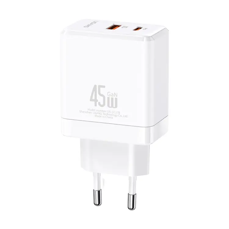Usams US-CC178 T58 | Fast Charger 45W GaN A+C EU Plug