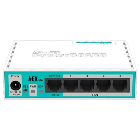 Mikrotik hEX lite (RB750r2) | Wired Router 5-Port Fast Ethernet