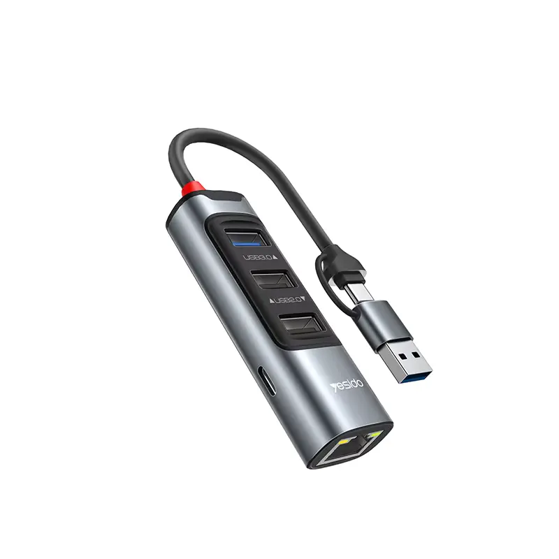 Yesido HB21 | Kompakt USB Hub 5 in 2 Köpportly