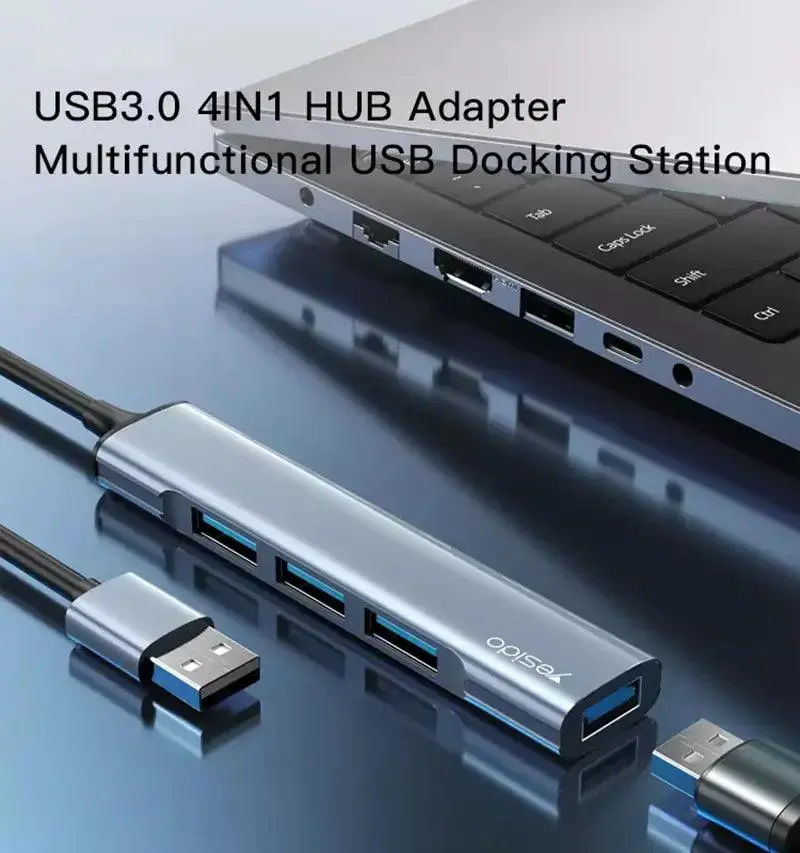 Yesido HB18 | USB Hub 4 in 1 ýokary tizlikli portlar