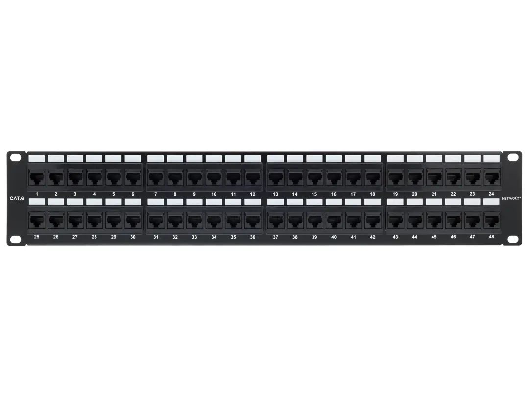 Generic 48 Port Cat6 Patch Panel | Patch Panel 48 Ports High-Density