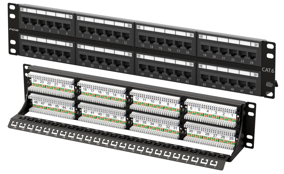 Generic 48 Port Cat6 Patch Panel | Patch Panel 48 Ports High-Density