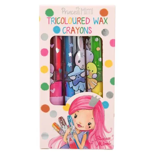 Princess Mimi 4010070634568 | Восковые карандаши трехцветные, многоцветные