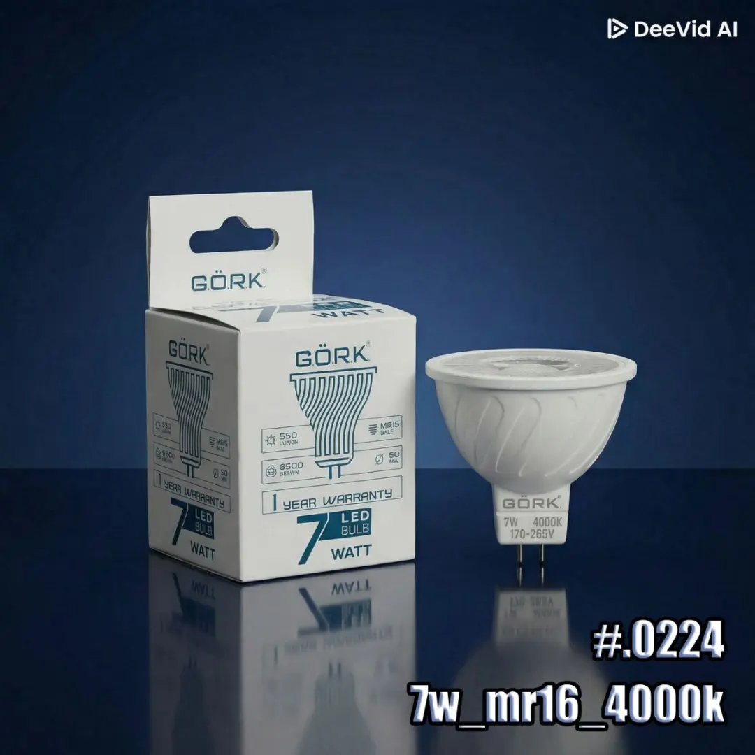 GÖRK 6548725637728 | MR16 LED lampa 7W 4000K tebigy ak