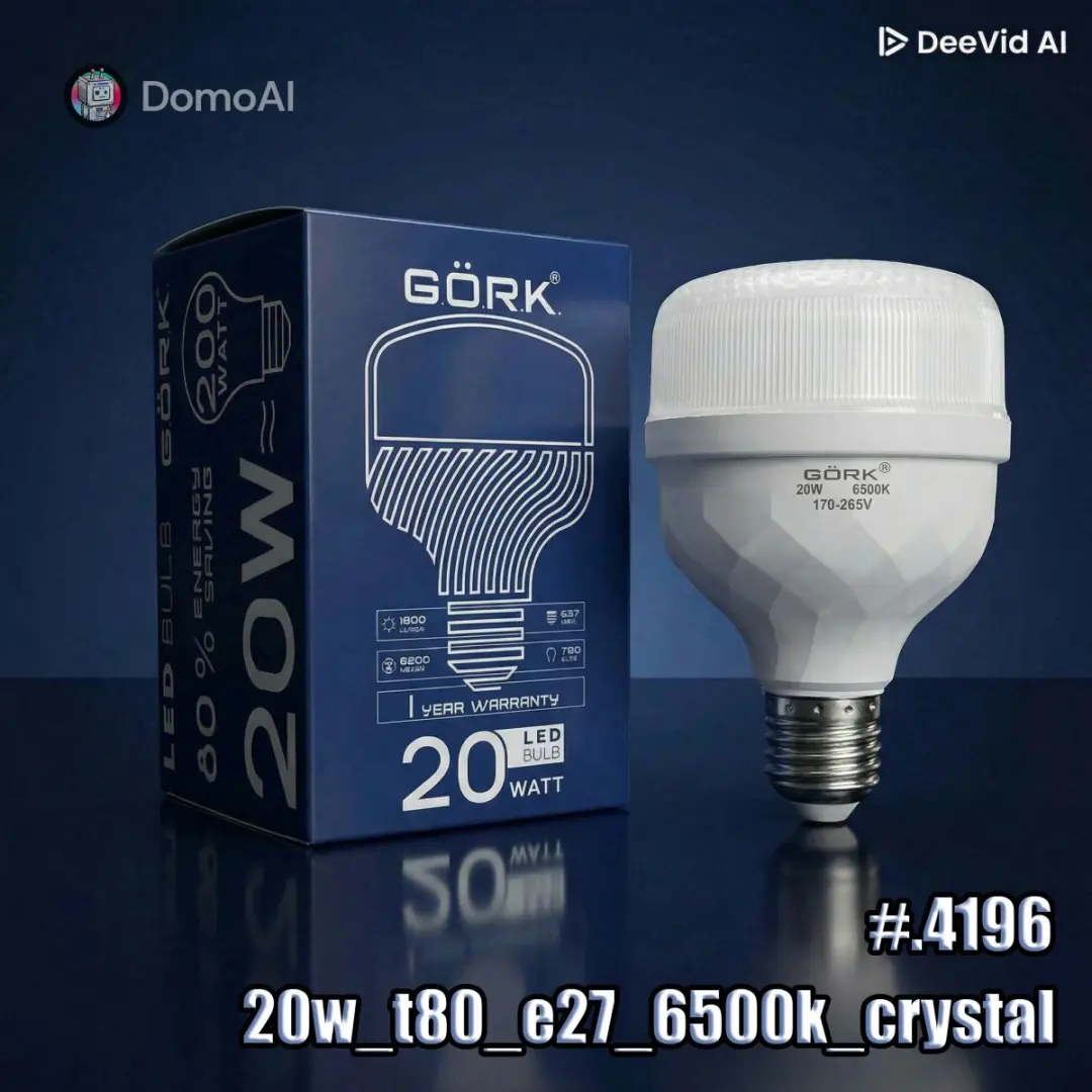 GÖRK 6898246254196 | LED Lamp 20W E27 6500K T80