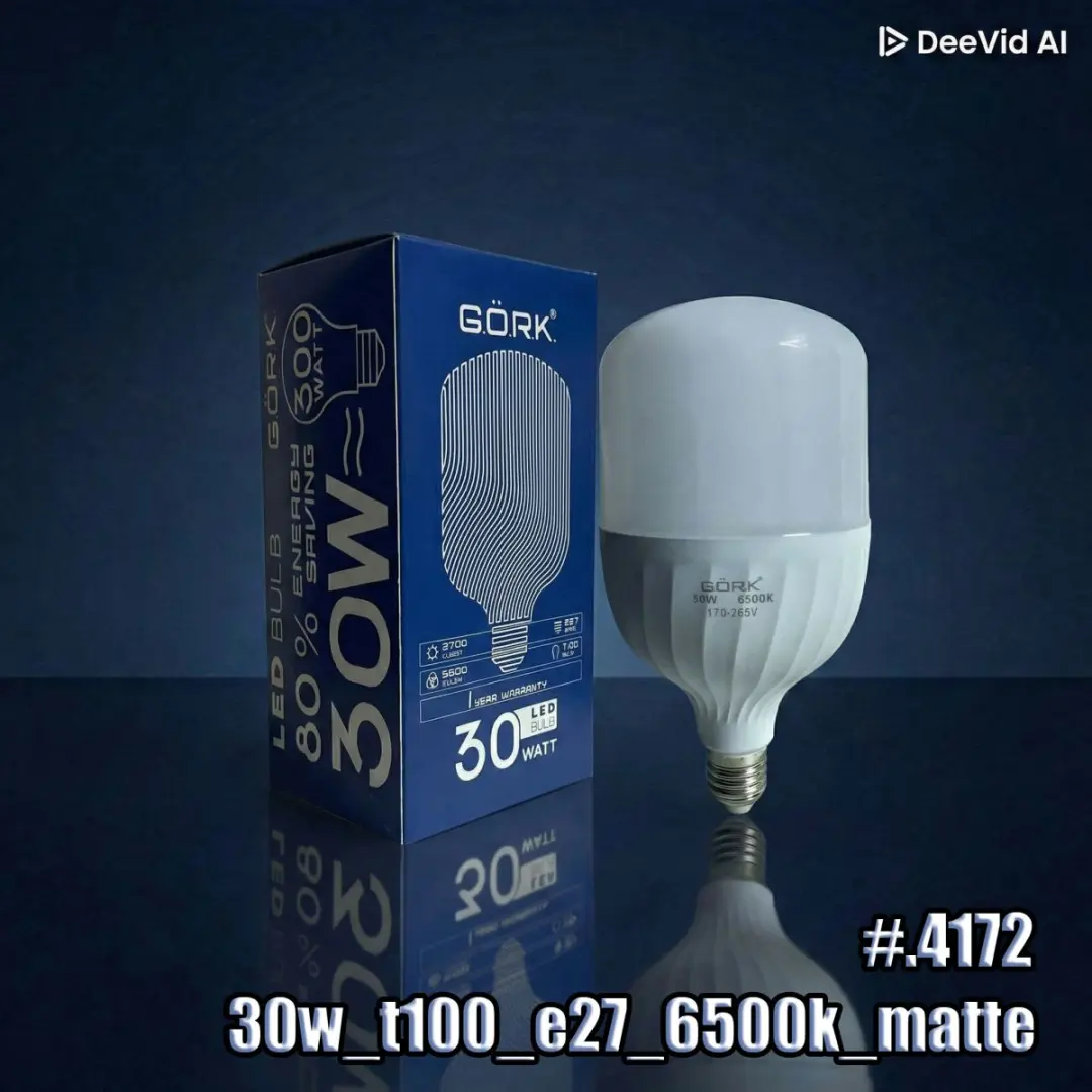 GÖRK 6898246254172 | LED Lamp 30W E27 6500K Matte