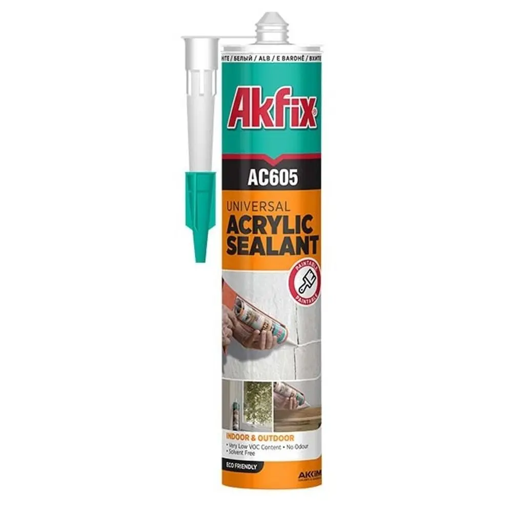 Akfix AC605 | Silikon Mastika 310 ml Neytral Gurluşyk üçin